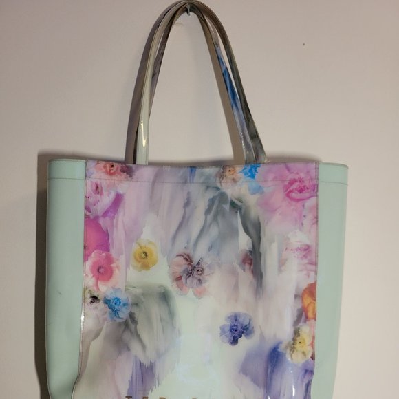 Ted Baker Multicolor Double Handle Inner Pocket Women's Tote Shoulder Handbag - Picture 1 of 16
